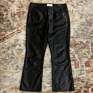Dear John black leather flare pants